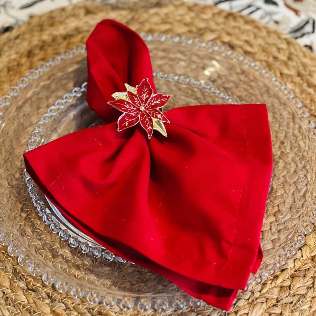 Conjunto de Porta Guardanapos Folhas | Jogo com 4 Unidades