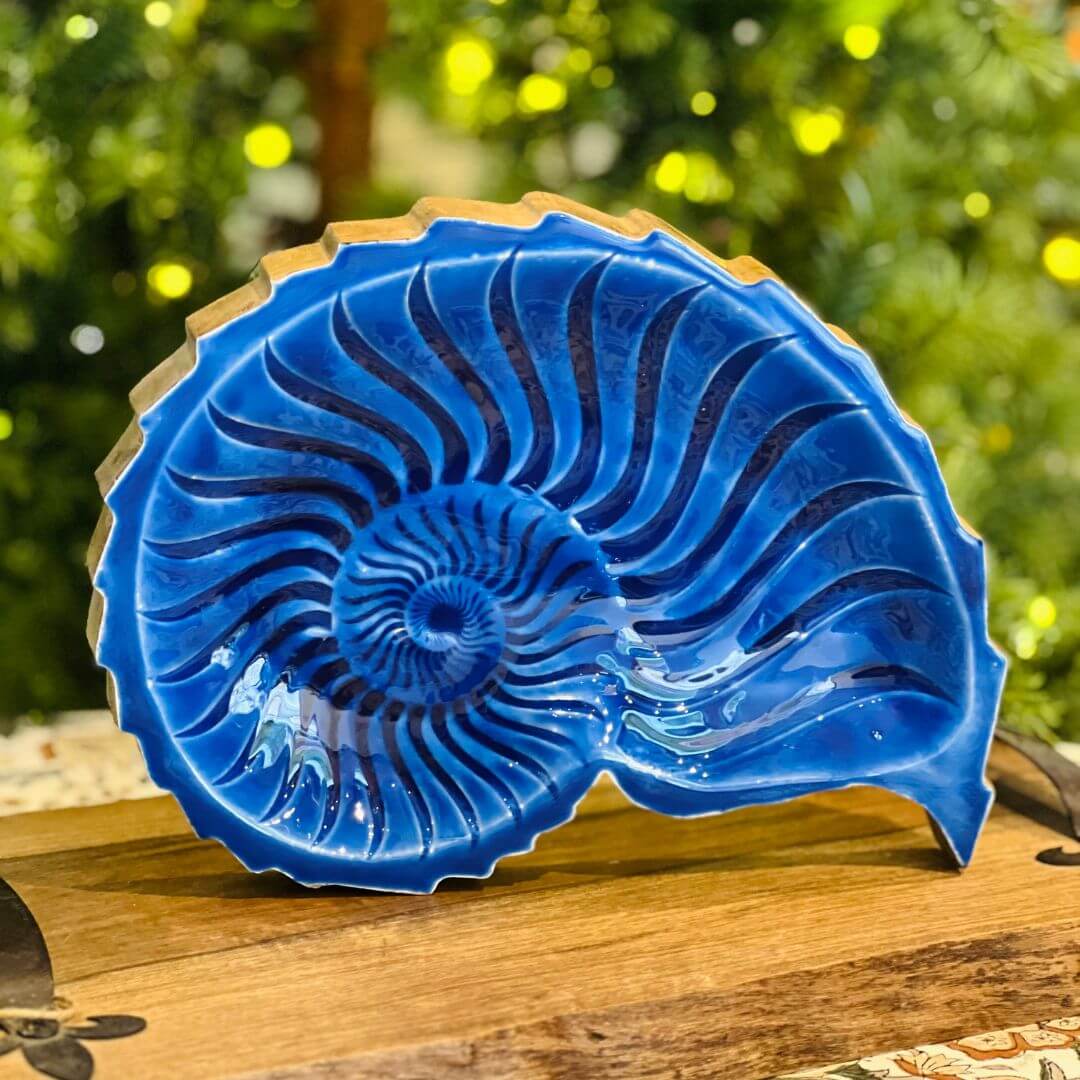 Centro de Mesa em Madeira Concha – 25cm