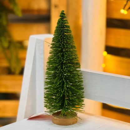 Enfeite Árvore Flocada Verde – 20cm
