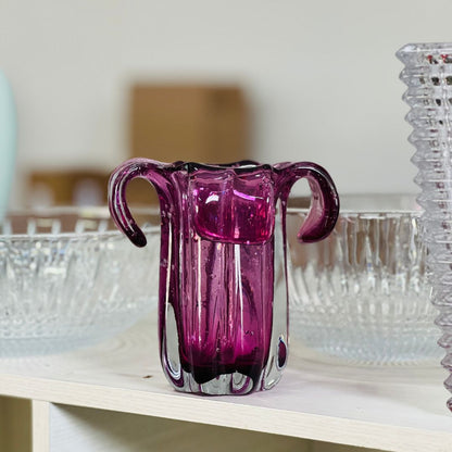 Vaso de Vidro Italy Rosa - 15x16cm