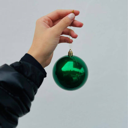 Jogo Com 6 Bolas Natalina Perolada - 8cm