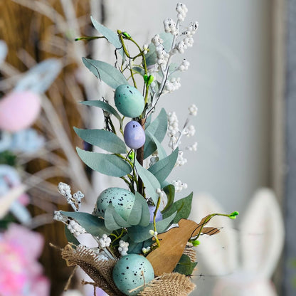 Arranjo Árvore Com Ovinhos e Coelho - 39cm