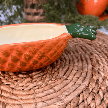 Bowl Abacaxi Tutti-frutti de Cerâmica 280ml - 5,5x10x19cm