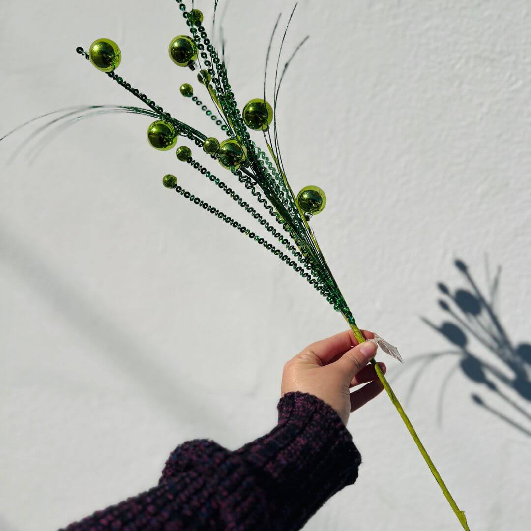 Haste Bolinhas Natal Lúdico Verde – 60cm