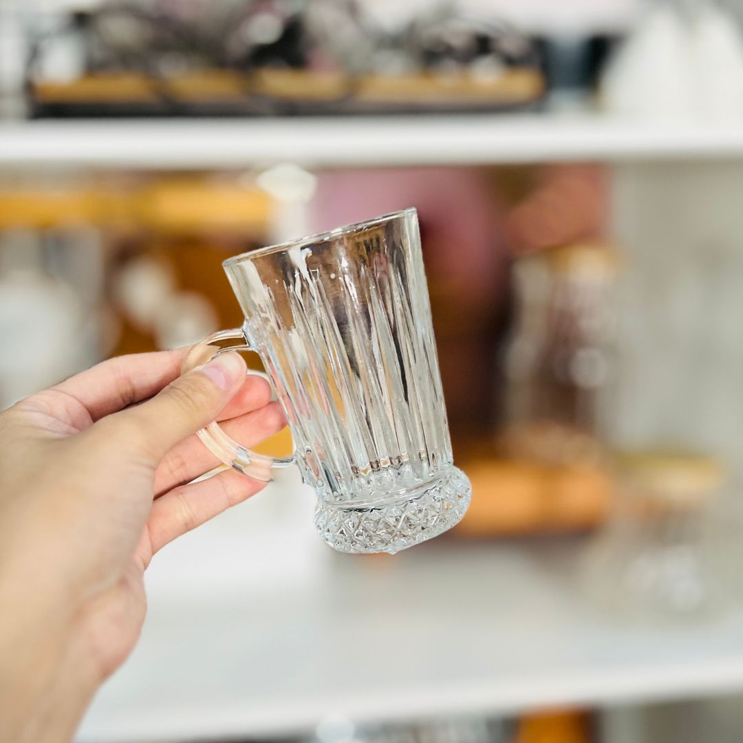 Taça para Cappuccino de Vidro Deli Diamante - 210ml