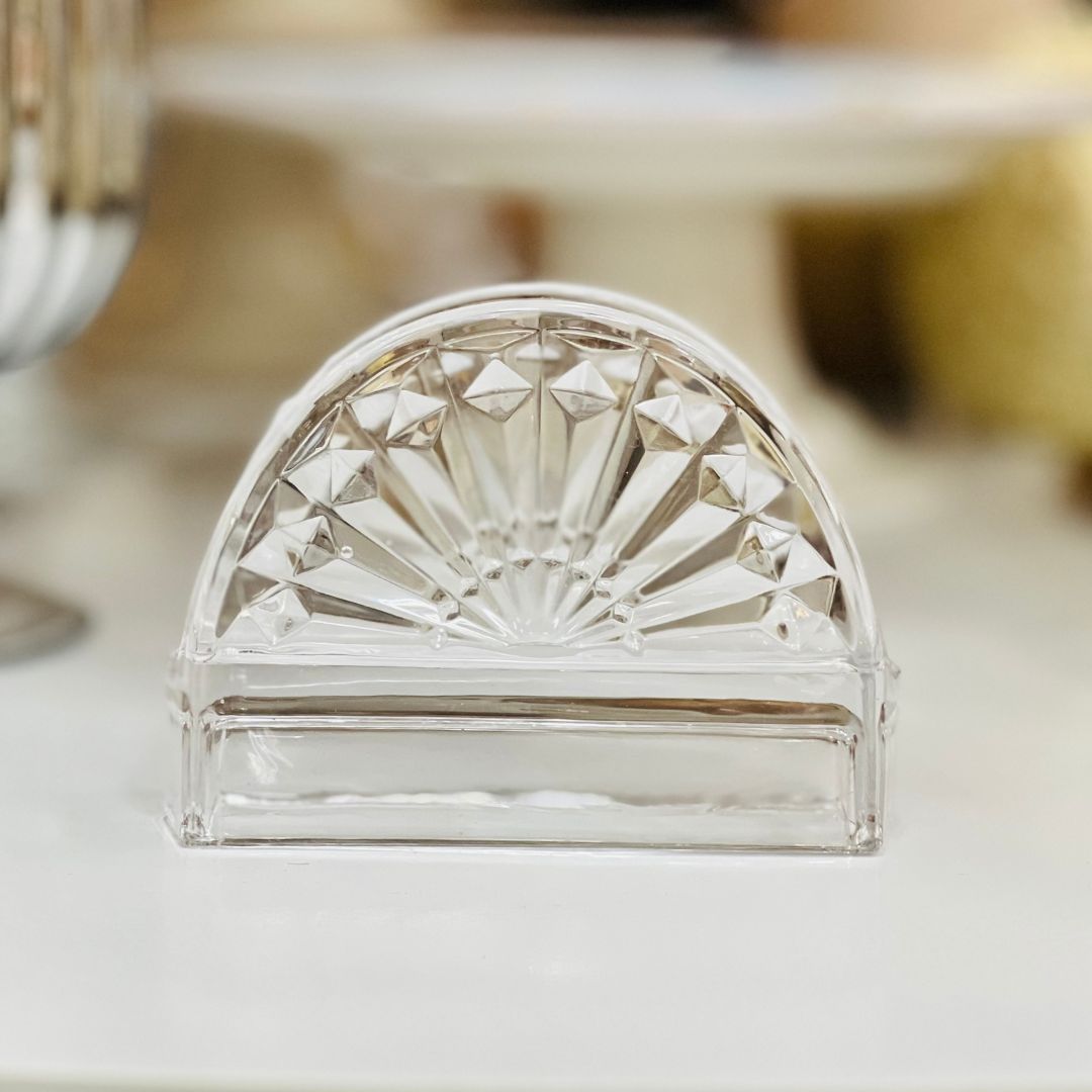 Porta Guardanapos de Cristal Sun - 13cmx4,5cmx9cm