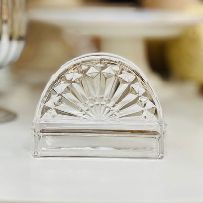 Porta Guardanapos de Cristal Sun - 13cmx4,5cmx9cm