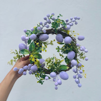 Guirlanda Com Ovos Lilás - 33cm
