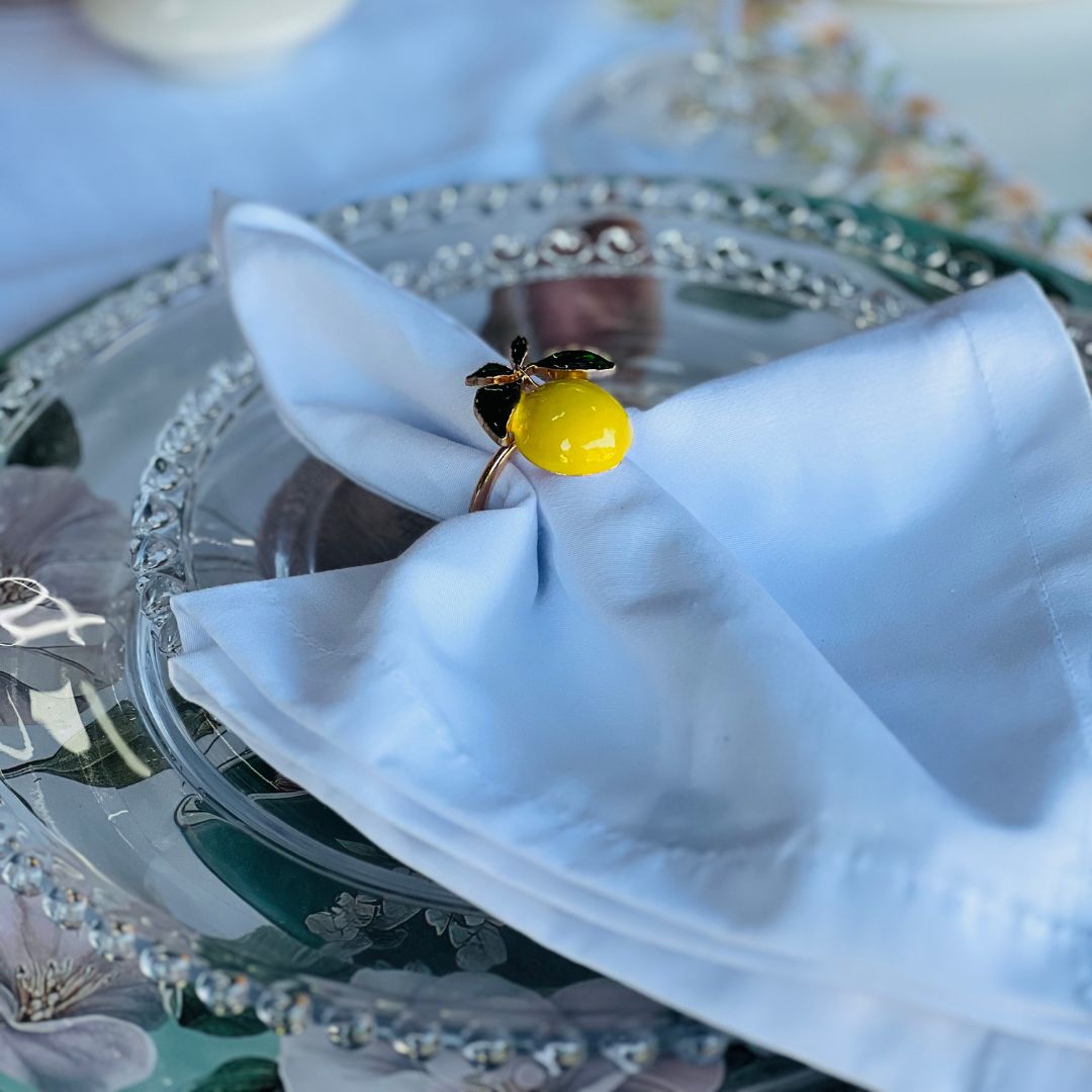 Argola Guardanapo Limão - 4cm (Metal)