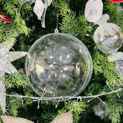 Bola Natalina Transparente 16cm 1un