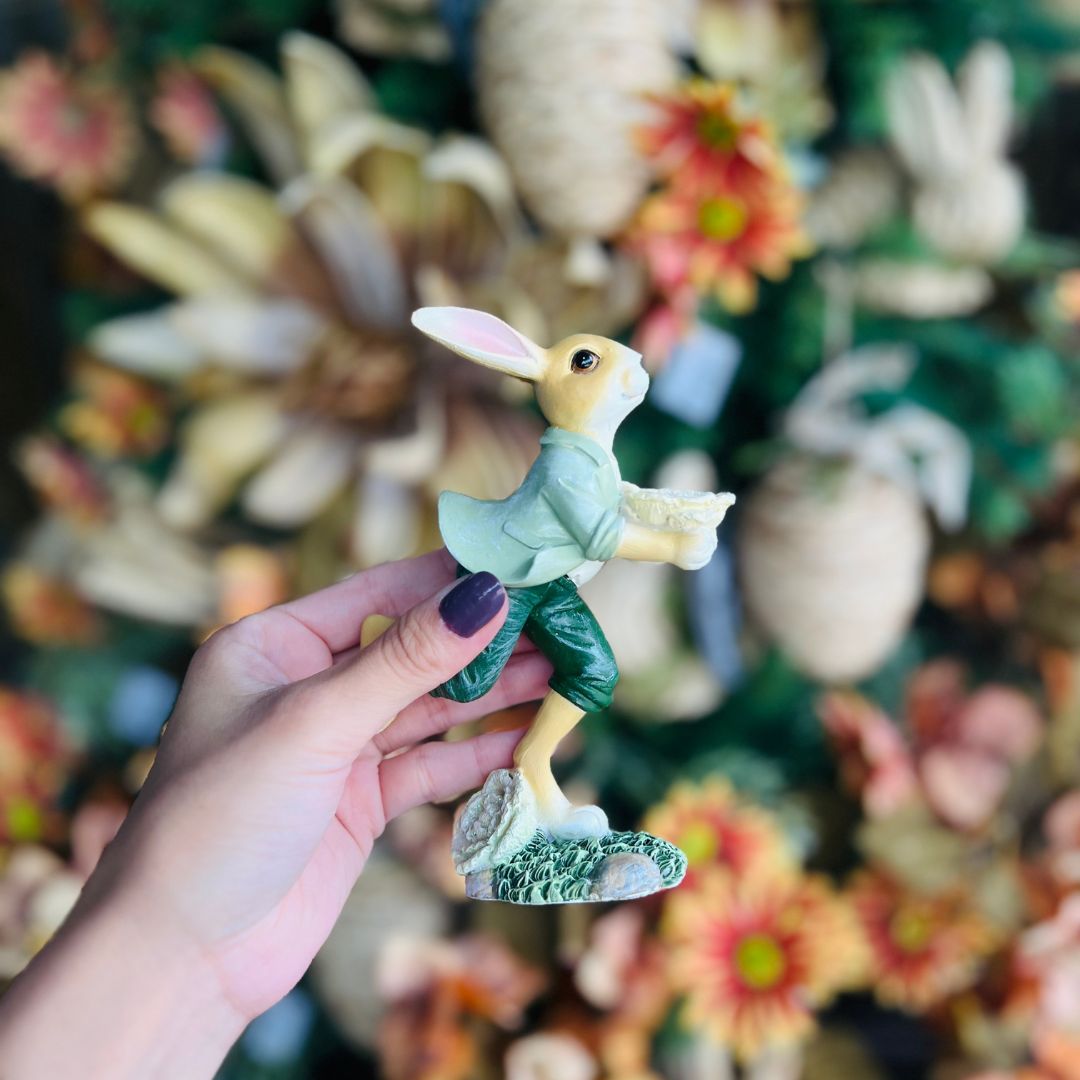 Coelho Decorativo de Resina 27cm