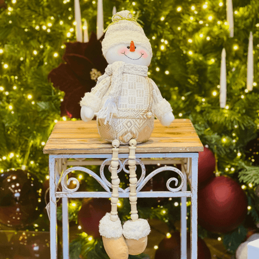 Boneco de Neve Natalino Champanhe 46cm