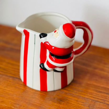 Jarro Natalino Papai Noel em Cerâmica - 16,5 cm