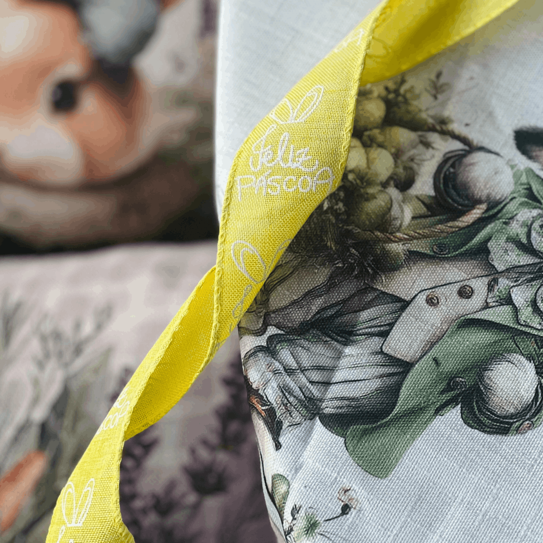 Fita Decorativa Aramada Feliz Páscoa Amarela 3,8cm x 9,14m