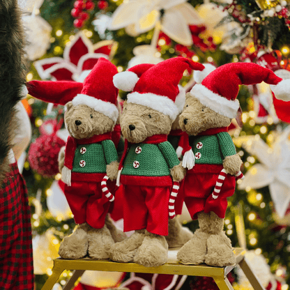 Urso Natalino Em Pé Candy Cane 39cm