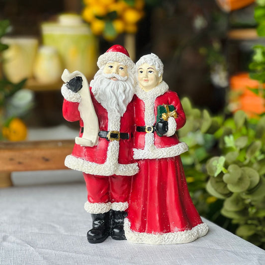 Papai e Mamãe Noel lendo cartinha - 23,5x17,5cm