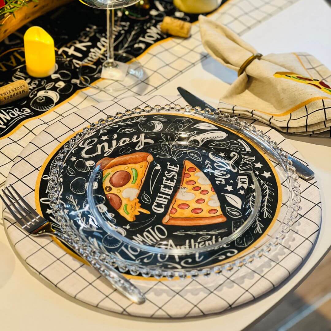 Conjunto Para Sousplat Pizza 35cmx35