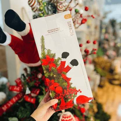 Pernas do Papai Noel para Árvore Com Movimento 17x13x35cm