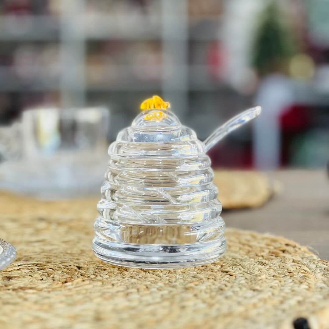 Açucareiro de Cristal Ecológico Little Bee  -9x9x9,5cm