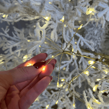 Bola Decorativa com 600 LEDs Luz Quente Dourada – 45cm