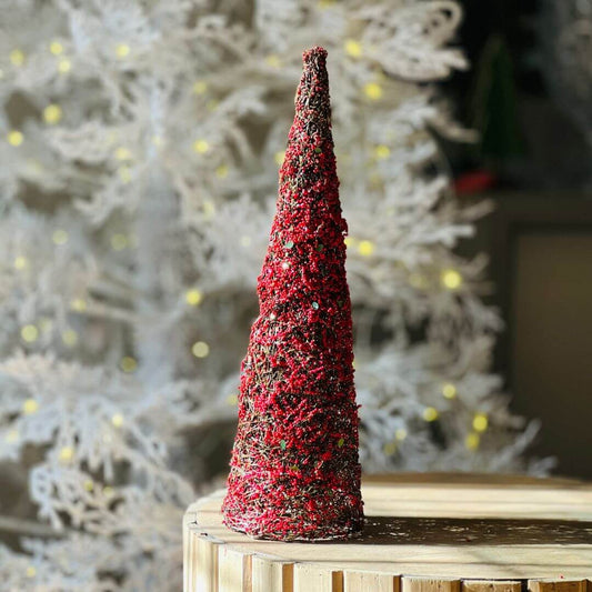 ÁRVORE CONE NATAL BERRY ARAMADA CIPÓ -  40CM