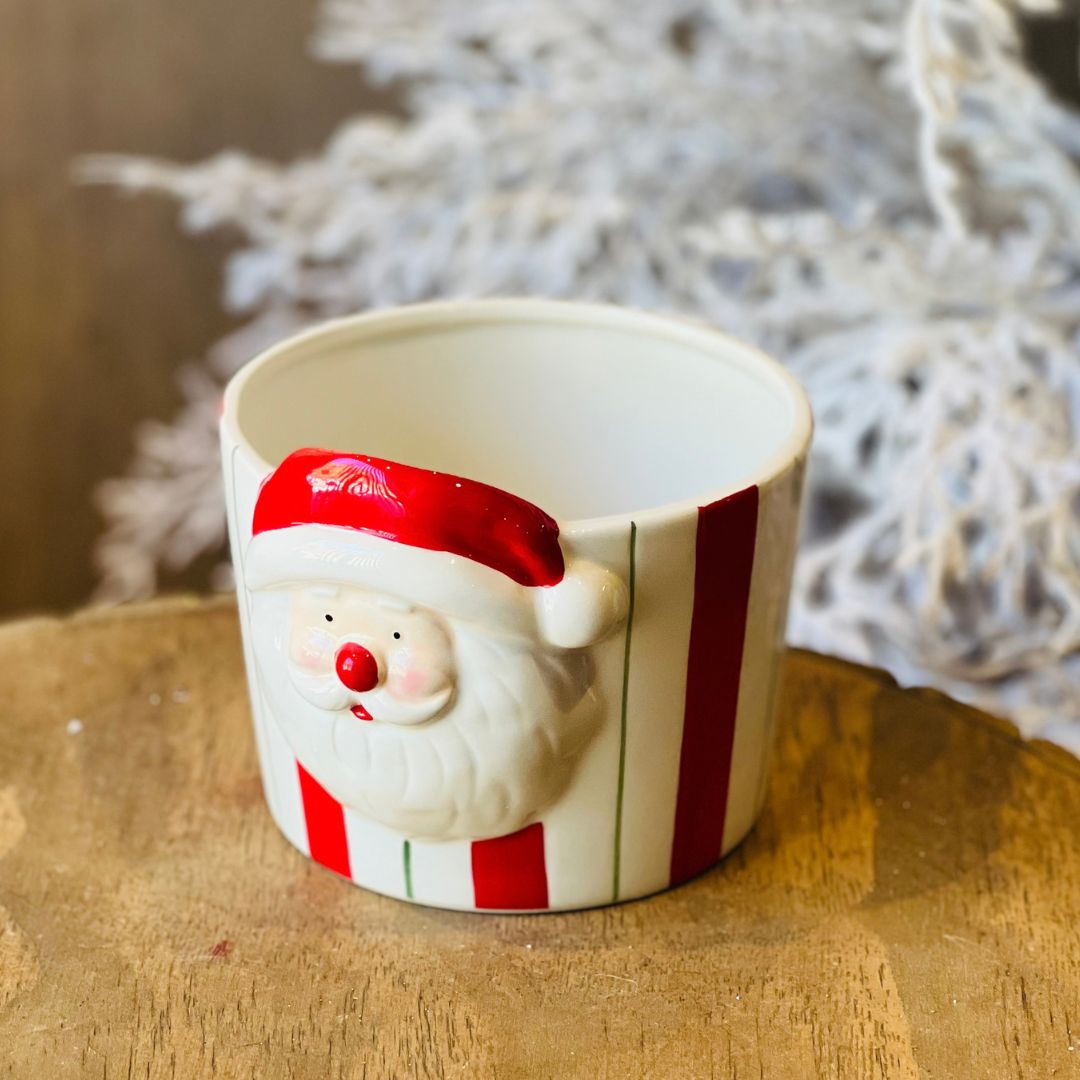 Vaso/ Cachepot Decorativo Noel - 17,6x16x13,5cm