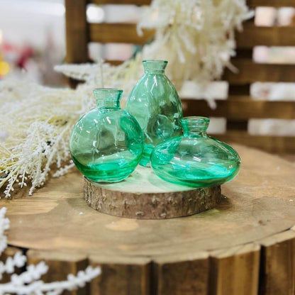 Vaso Oval Fumê Verde – 9cm