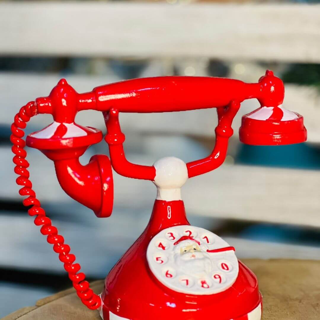 Telefone Com Base Listrada -  18cmx15cm