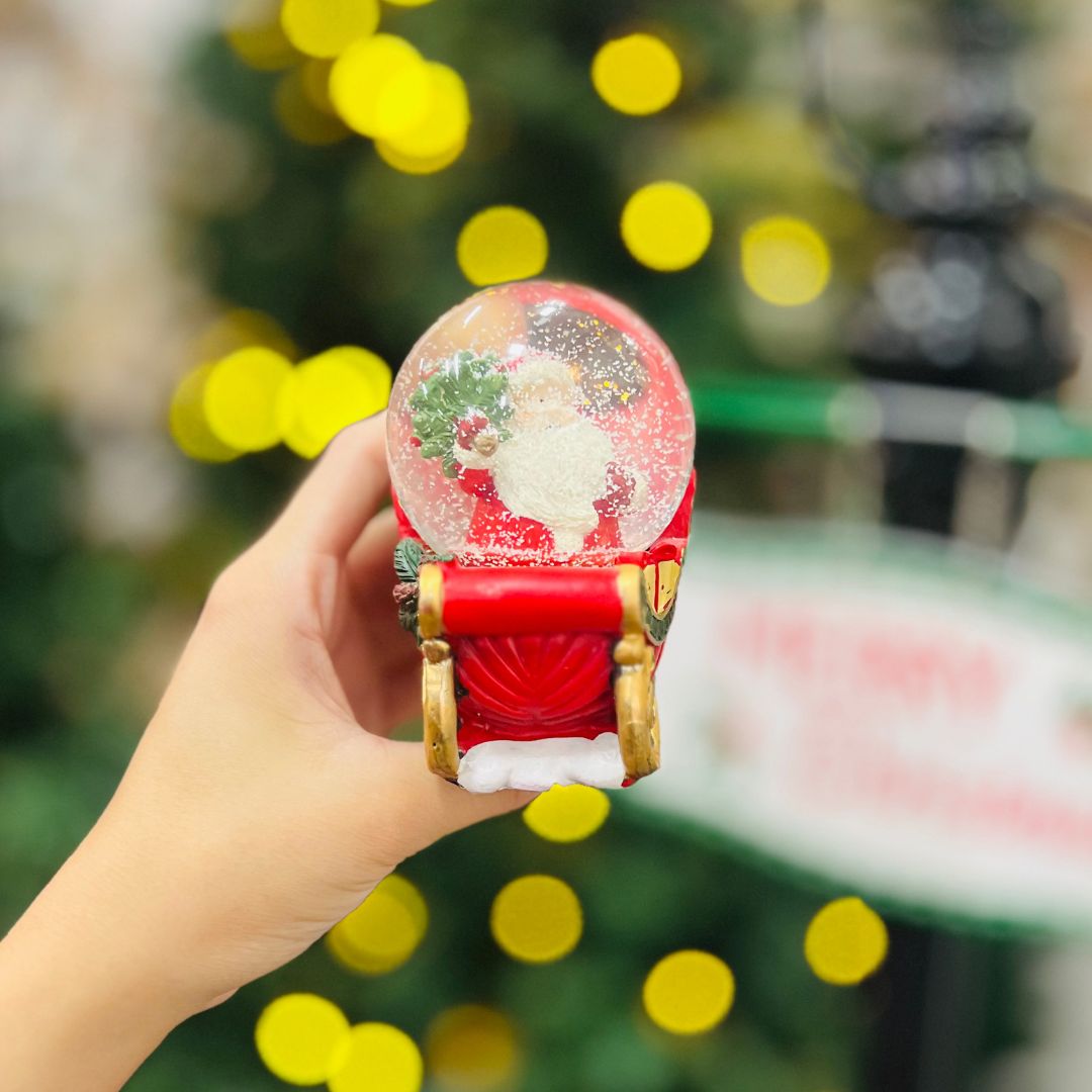 Enfeite Decorativo Globo Papai Noel - 10cm