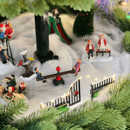 Crianças Brincando no Parque – Cenário Natalino | 10 Peças