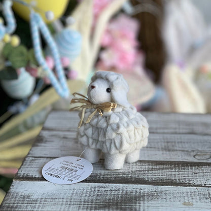 Ovelha Decorativa com Laço - 11cm