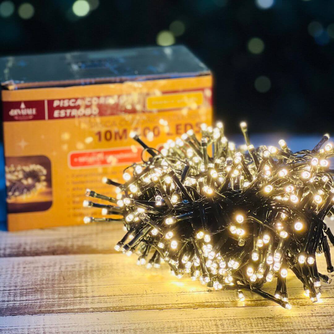 Cordao Estrobo Fio Verde - 10m - 500 Leds - Bivolt