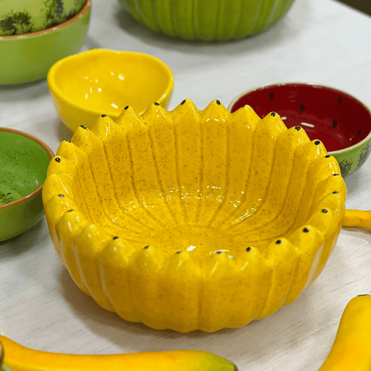 Bowl Banana de Cerâmica G 10x23cm