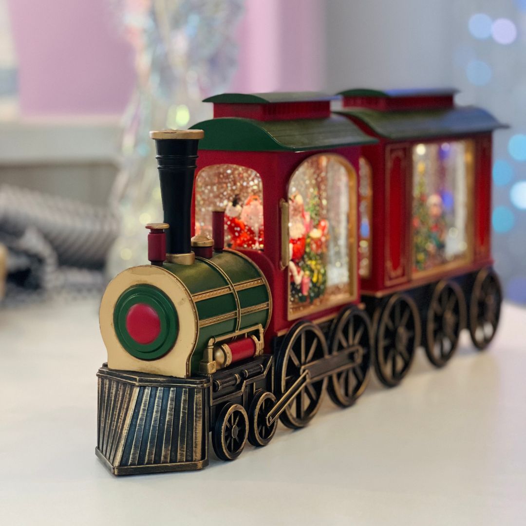 Trem Natalino com Led e Música Resina/Plástico - 19,8x48cm