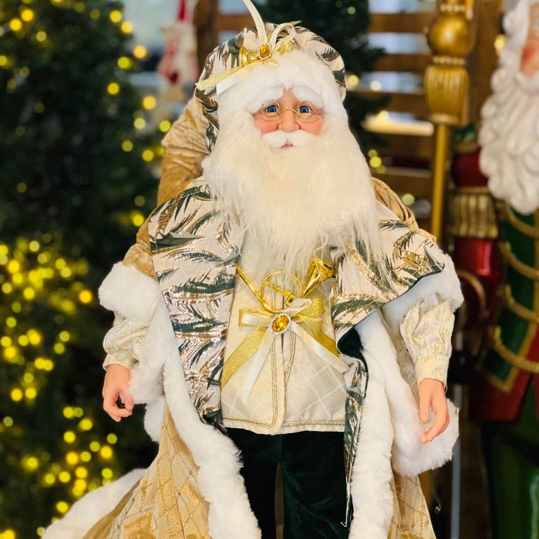 PAPAI NOEL NATAL EM PÉ DOURADO - 60CM