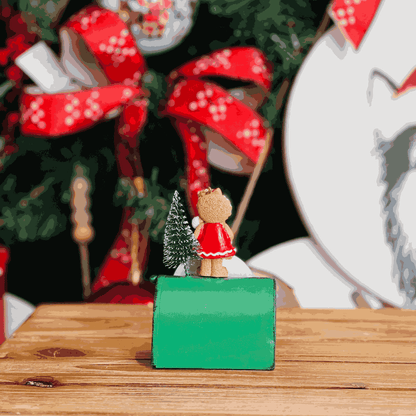 Caixa de Correio Gingerbread para Pendurar Verde 12x8x6cm