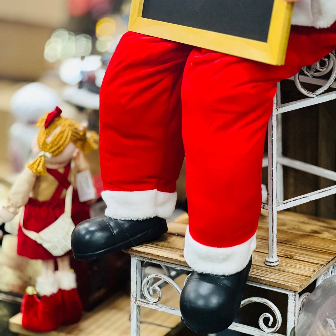Papai Noel Sentado Com Quadro 90cm