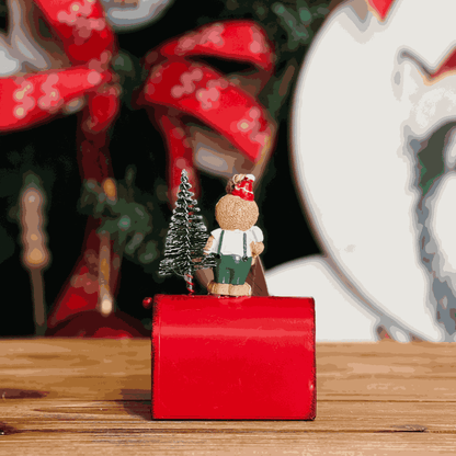 Caixa de Correio Gingerbread para Pendurar Vermelha 12x8x6cm