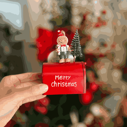 Caixa de Correio Gingerbread para Pendurar Vermelha 12x8x6cm