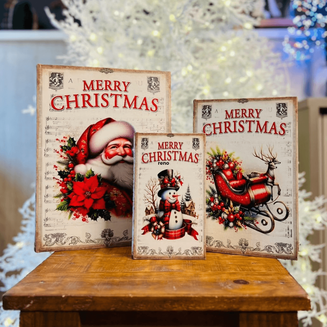 Caixas Decorativas Natal | Kit com 3 Peças