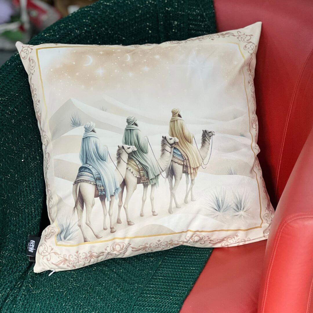 Capa de Almofada Luxor Natal Presépio Reis – 50x50cm