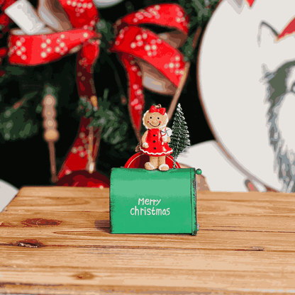 Caixa de Correio Gingerbread para Pendurar Verde 12x8x6cm