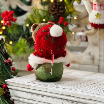 Boneco de Neve Vermelho e Verde - 17cm - Urso