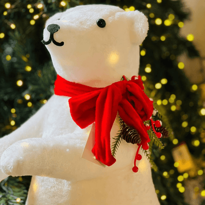 Urso Decorativo com LEDs Branco Quente – 60cm