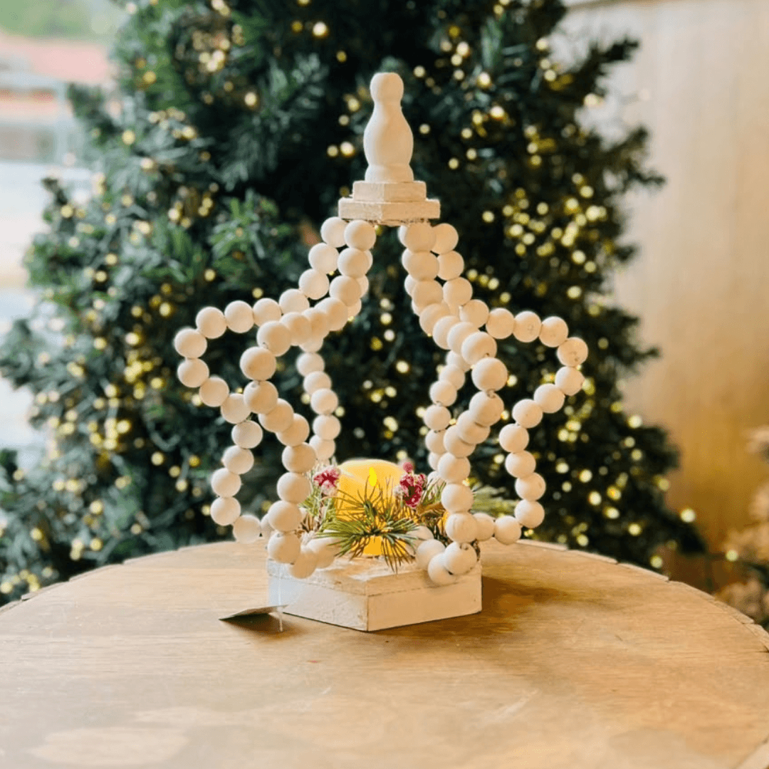 Lanterna Decorativa de Natal Estrela com LED – 33cm