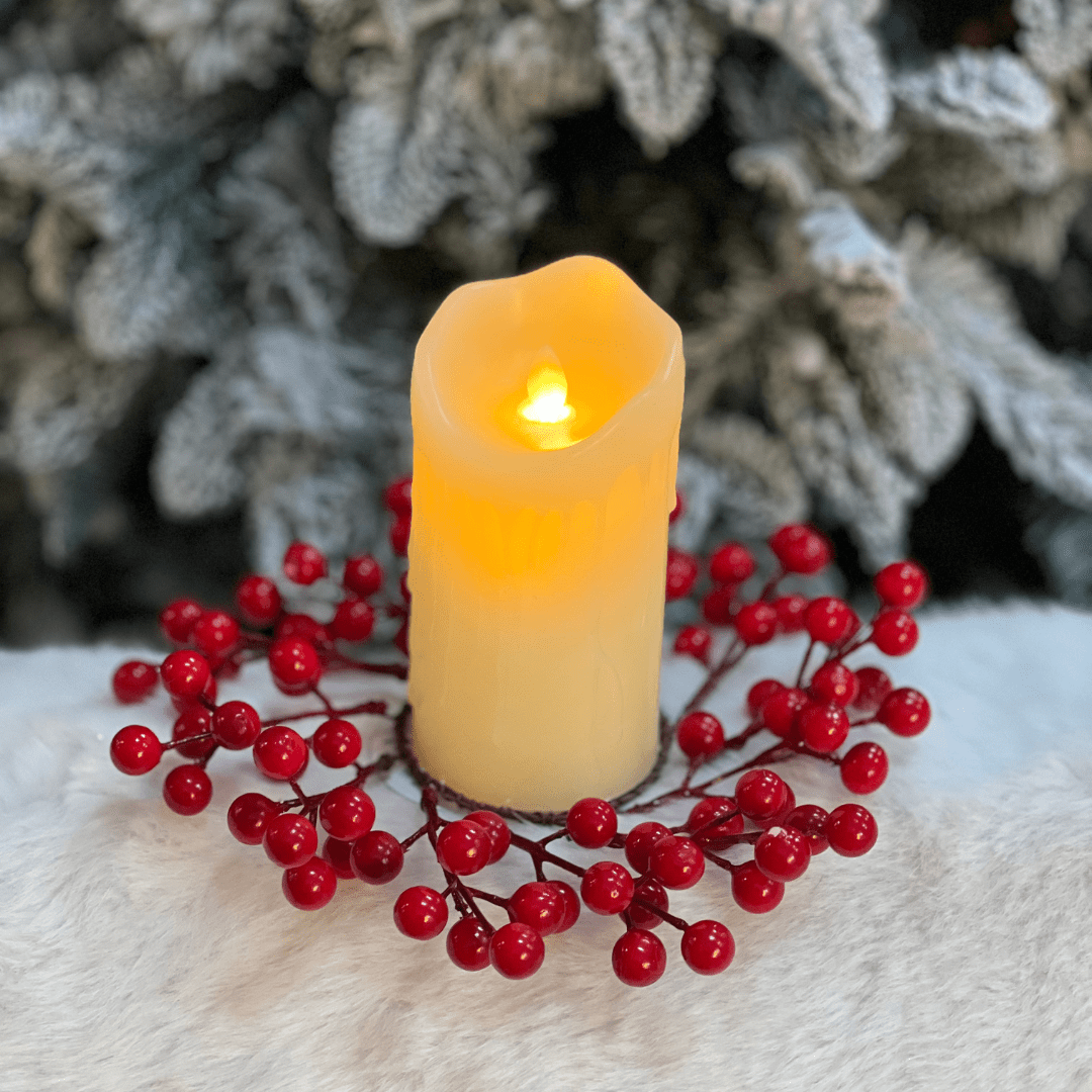 Galho Mini Guirlanda de Berries Vermelho 25cm