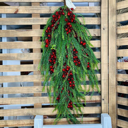 Pendente Gota de Pinheiro com Berry Realista – 1m