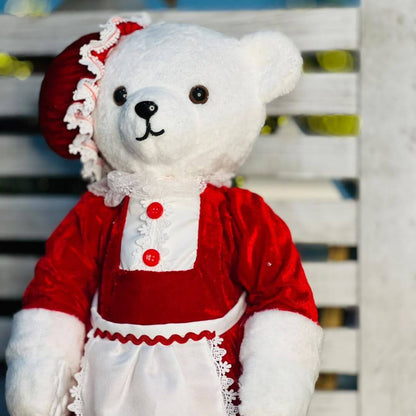 Urso Noel Vestido Com Led  - 60 cm
