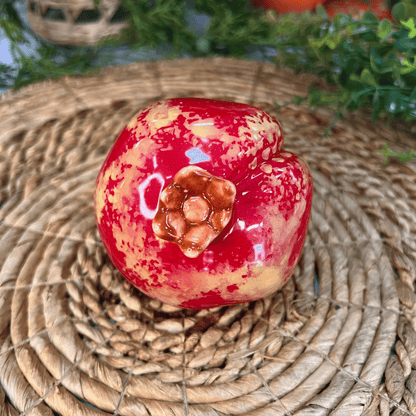 Enfeite Romã Tutti-frutti de Cerâmica 8x9,5cm