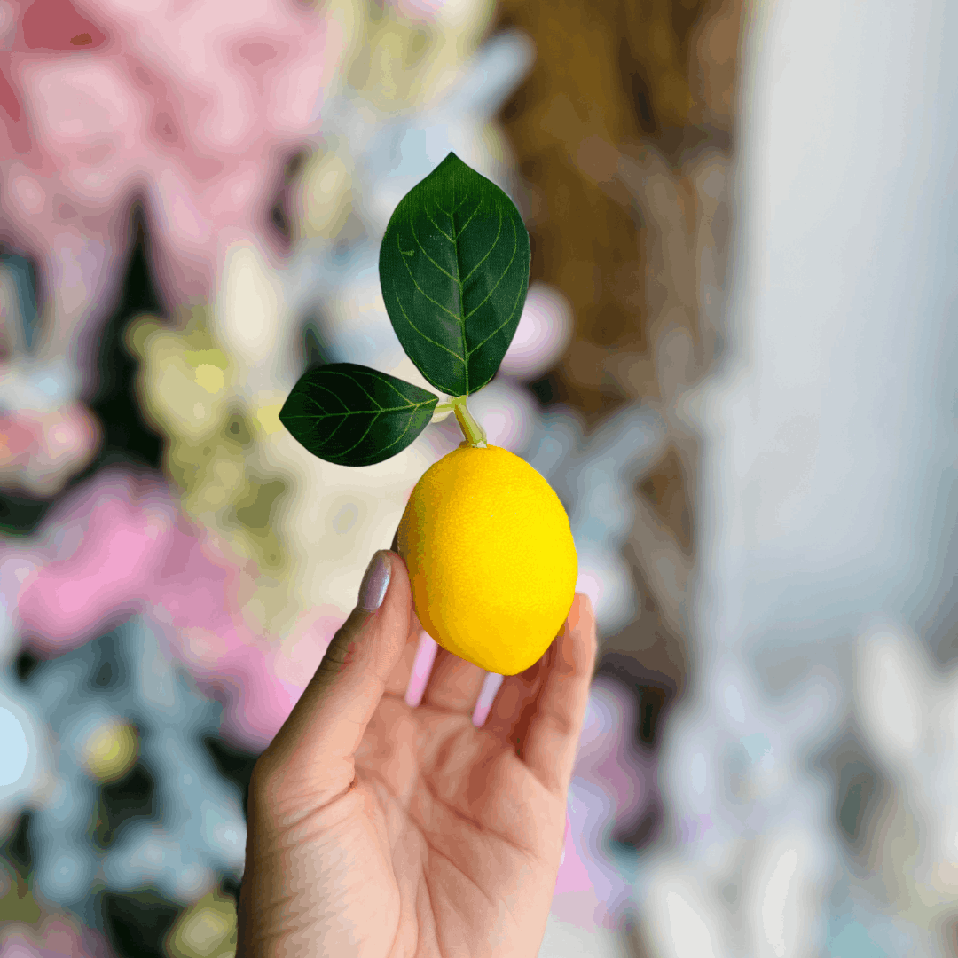 Jogo 8 Peças Decorativas de Limão Siciliano - 6cm